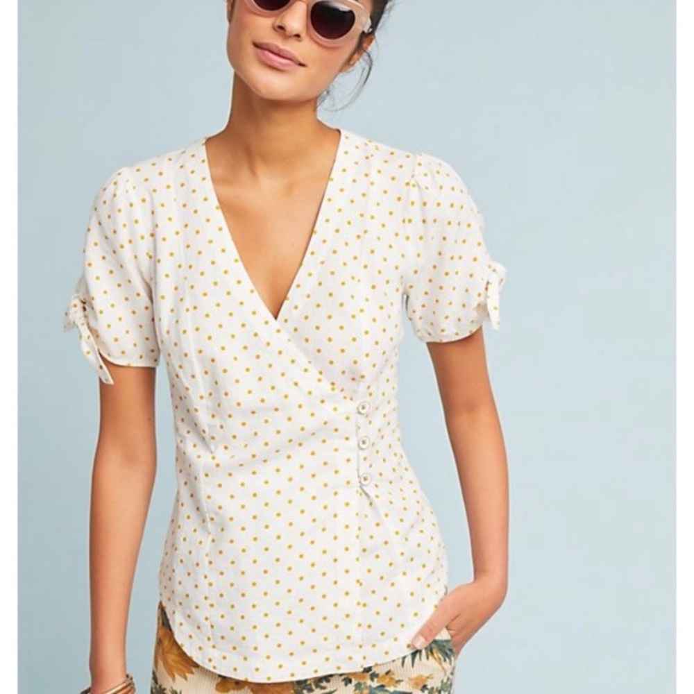 Anthro Maeve Polka Dot Sz 12